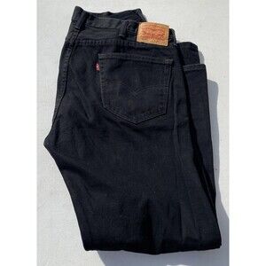 Levi's 505 Jeans Men 40 Black Regular Fit Dark Wash 40x32 Tag